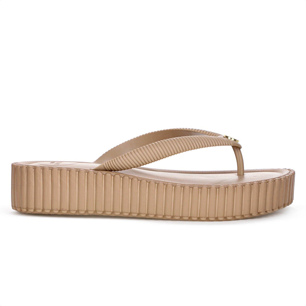Sandalia Brizza Arezzo Flatform Flip Flop Bali Bege - Feminino Bege 4