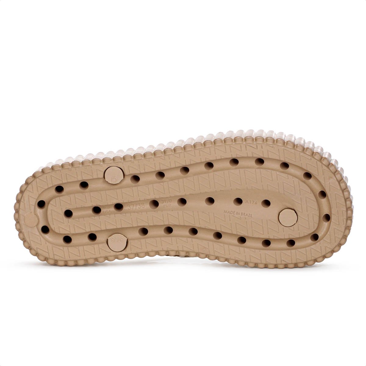 Sandalia Brizza Arezzo Flatform Flip Flop Bali Bege - Feminino Bege 7