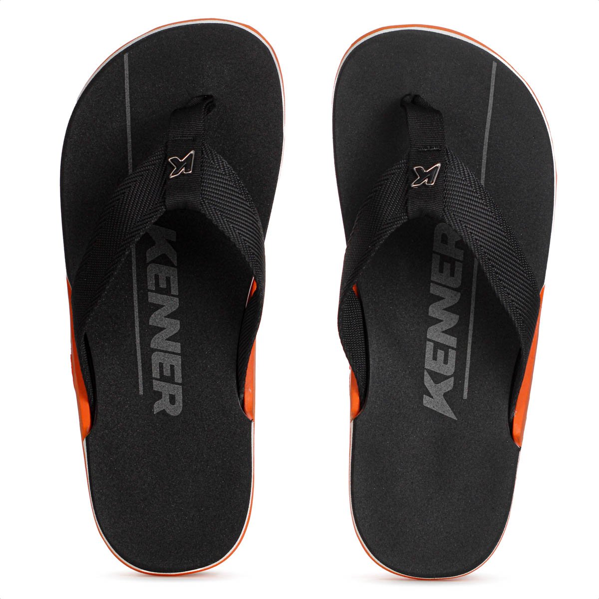Chinelo Kenner NK6 Pro Preto e Laranja - Masculino