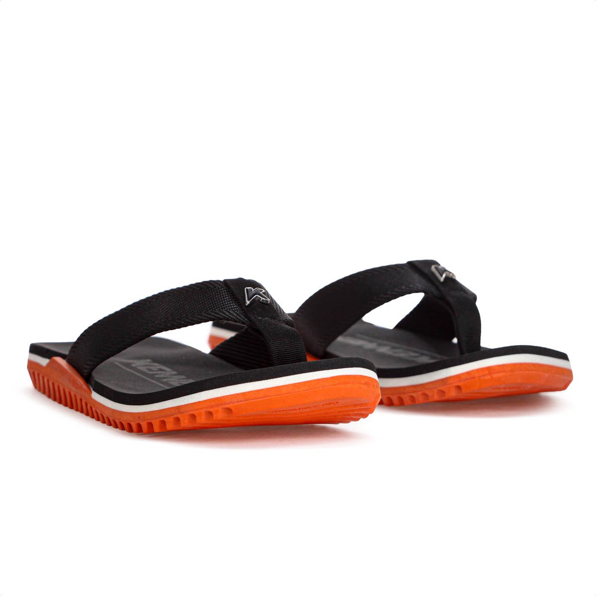 Chinelo Kenner NK6 Pro Preto e Laranja - Masculino Preto 2