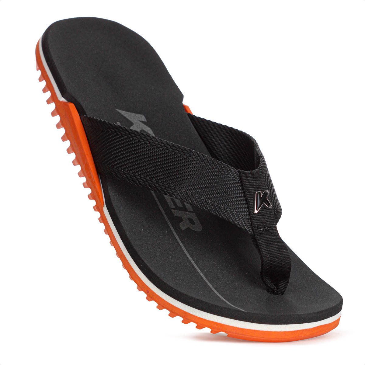 Chinelo Kenner NK6 Pro Preto e Laranja - Masculino Preto 7