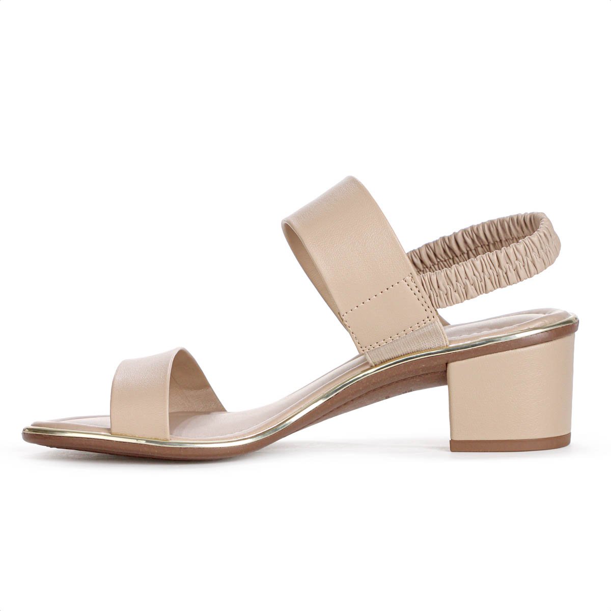 Sandalia Beira Rio Salto Baixo Napa Turim Bege - Feminino Bege 3