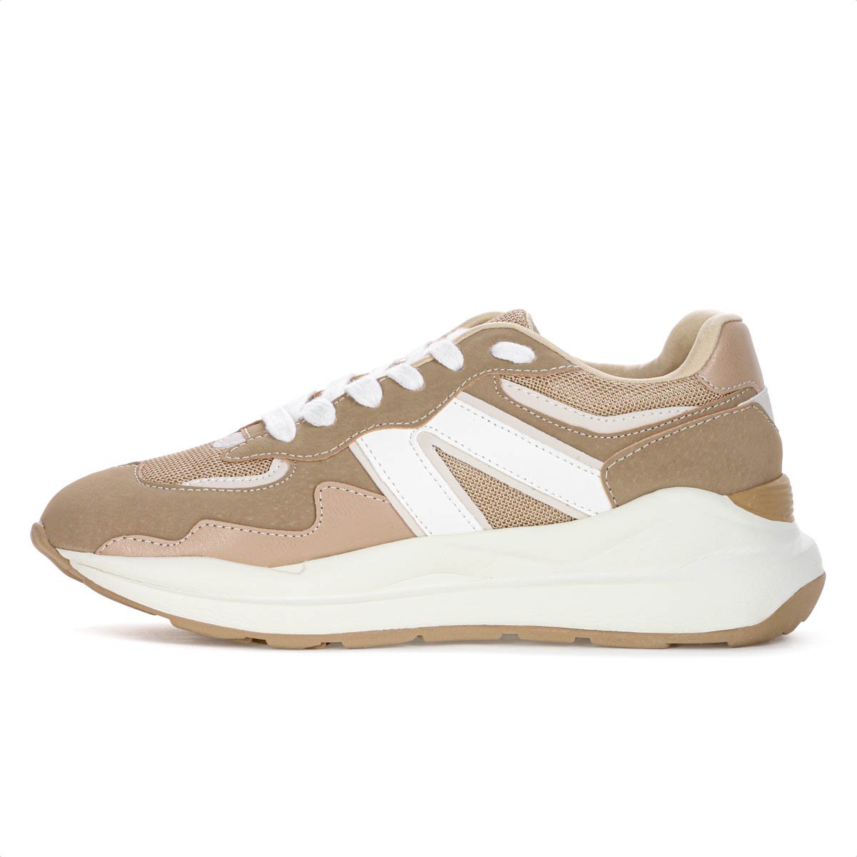 Tenis Anacapri Sporty Mia Virginia Fonseca Marrom Claro e Branco - Feminino Marrom 2
