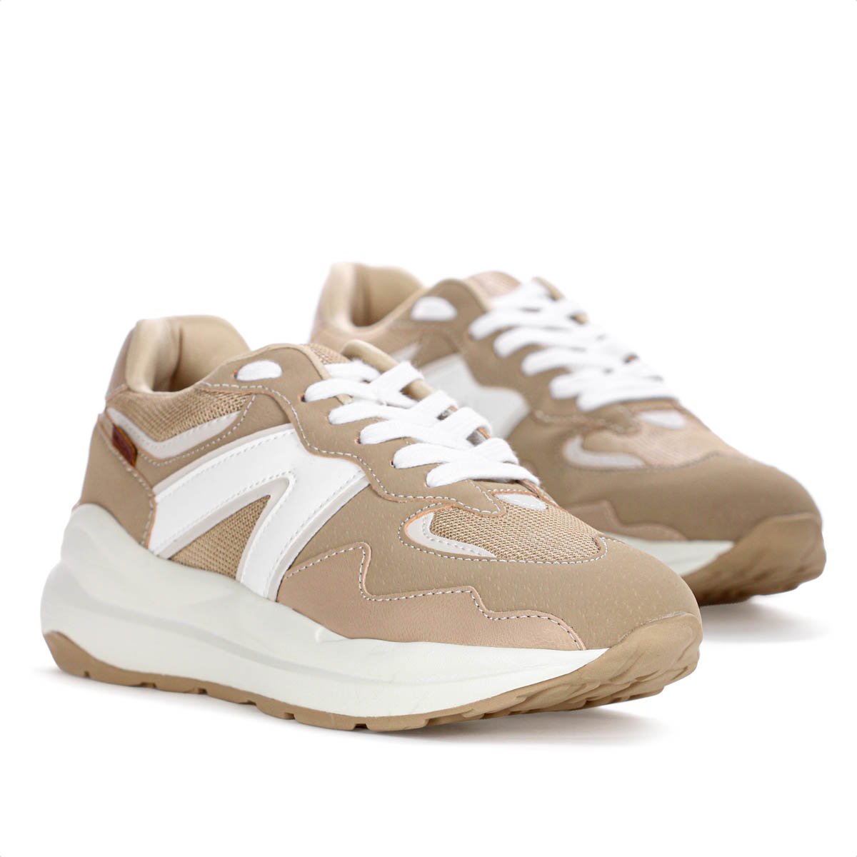 Tenis Anacapri Sporty Mia Virginia Fonseca Marrom Claro e Branco - Feminino Marrom 3