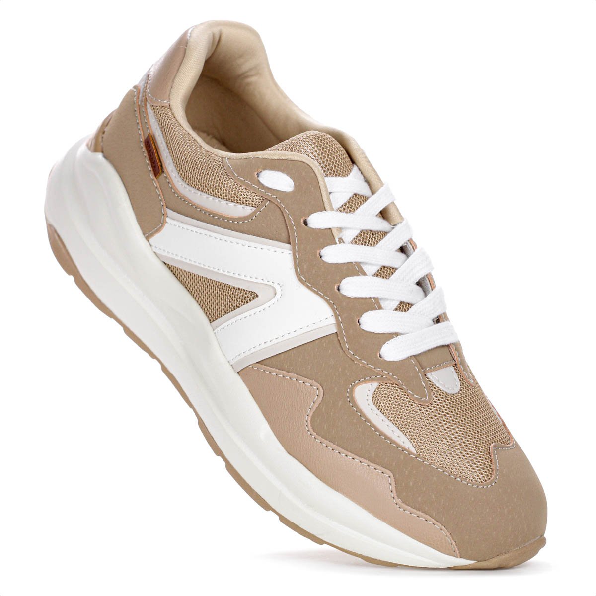 Tenis Anacapri Sporty Mia Virginia Fonseca Marrom Claro e Branco - Feminino Marrom 5