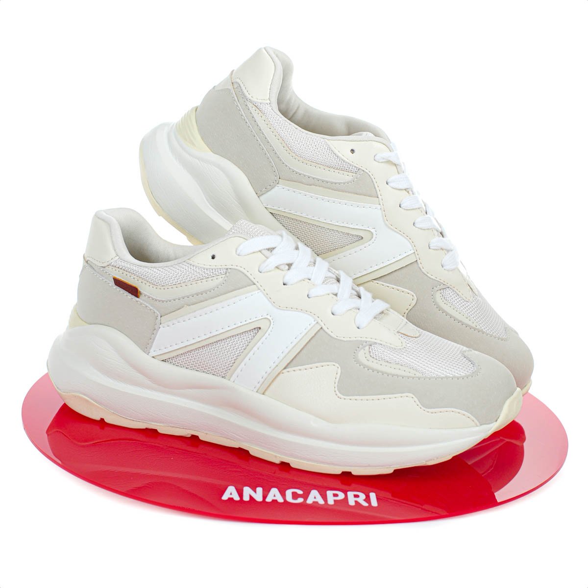 Tenis Anacapri Sporty Mia Virginia Fonseca Bege e Off White - Feminino Bege 8
