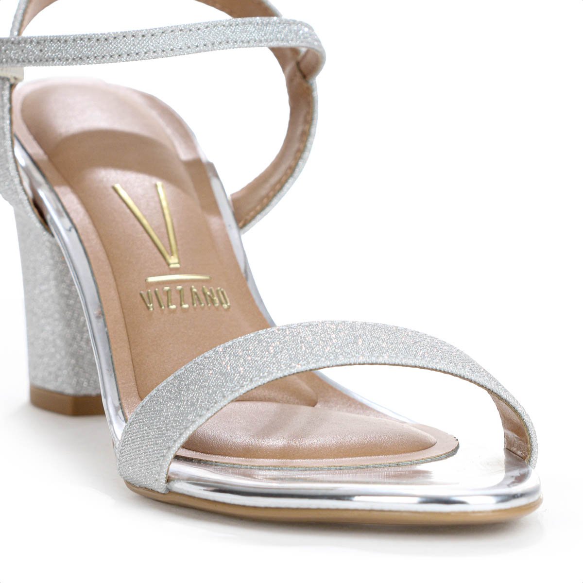 Sandalia Vizzano Salto Medio C/Brilho Prata - Feminino Prata 8