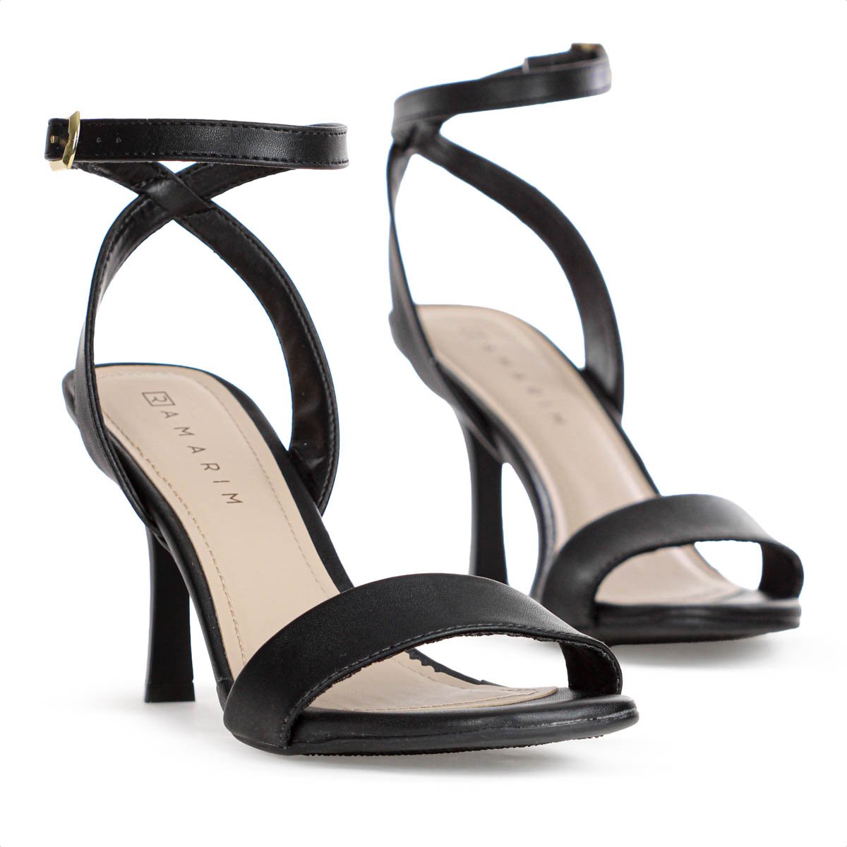 Sandalia Ramarim Salto Alto Social Plus Preto - Feminino  Preto 4