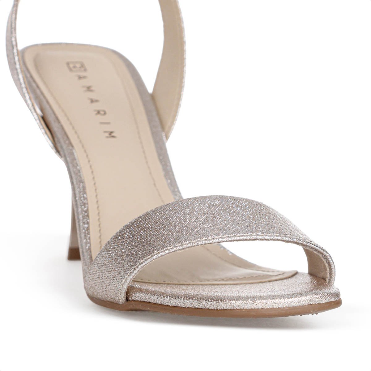 Sandalia Ramarim Salto Alto Social Rose Metalizado - Feminino Dourado 8