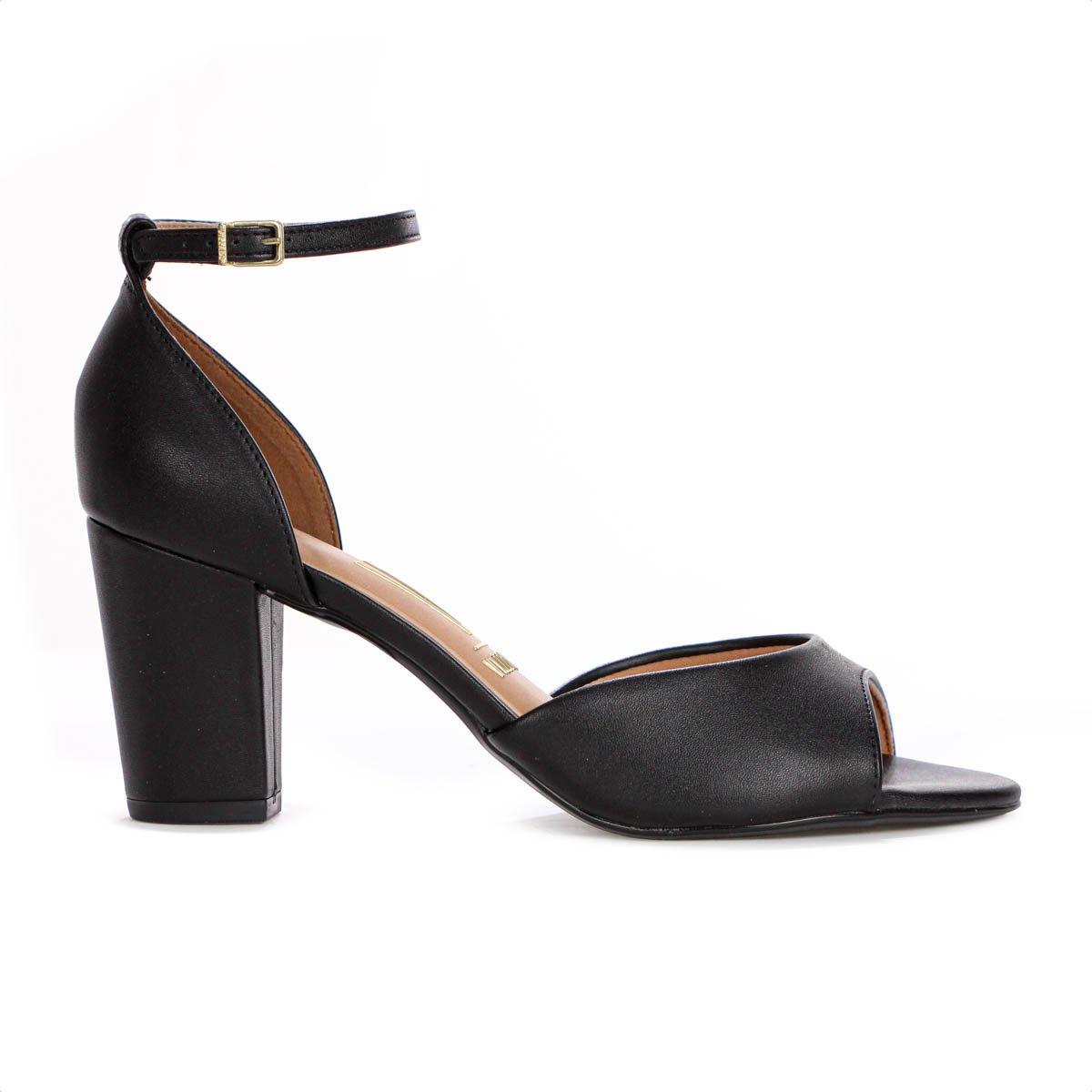 Sandalia Vizzano Salto Medio Grosso  Preto - Feminino Preto 2