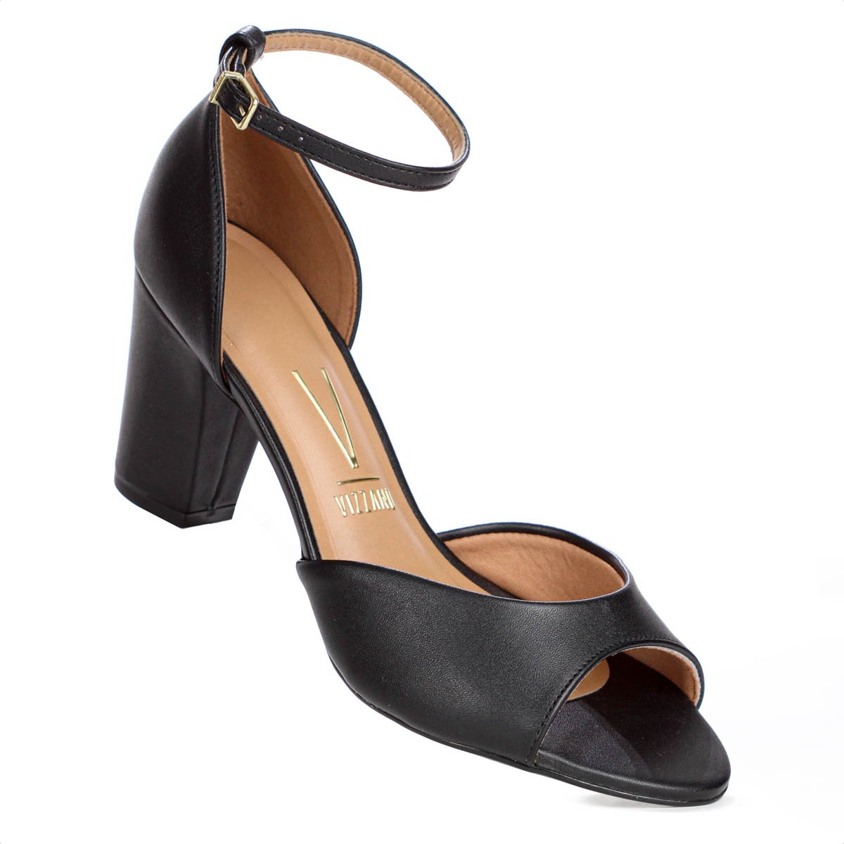 Sandalia Vizzano Salto Medio Grosso  Preto - Feminino Preto 4