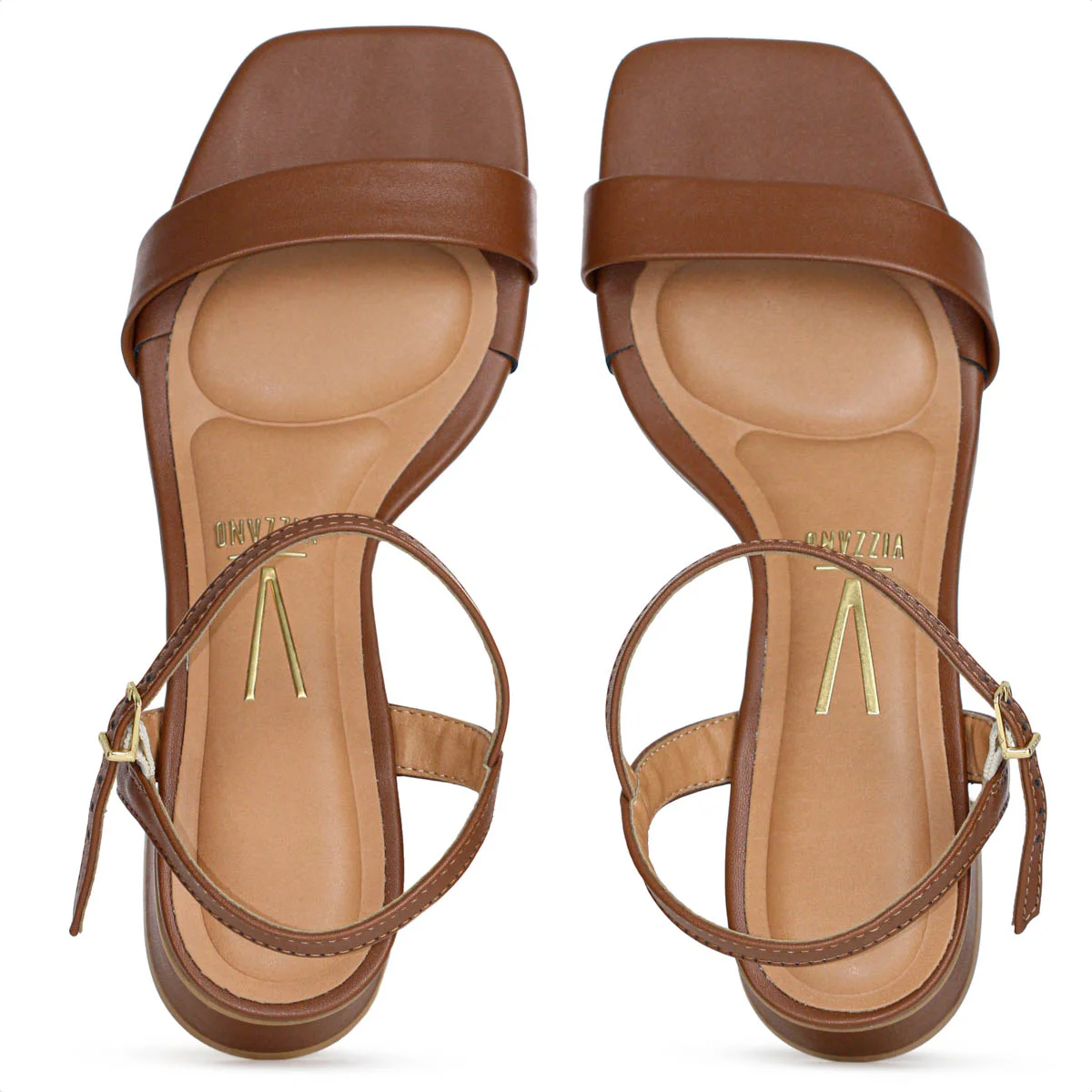 Sandalia Vizzano Salto Baixo Pelica Marrom - Feminino Marrom 5
