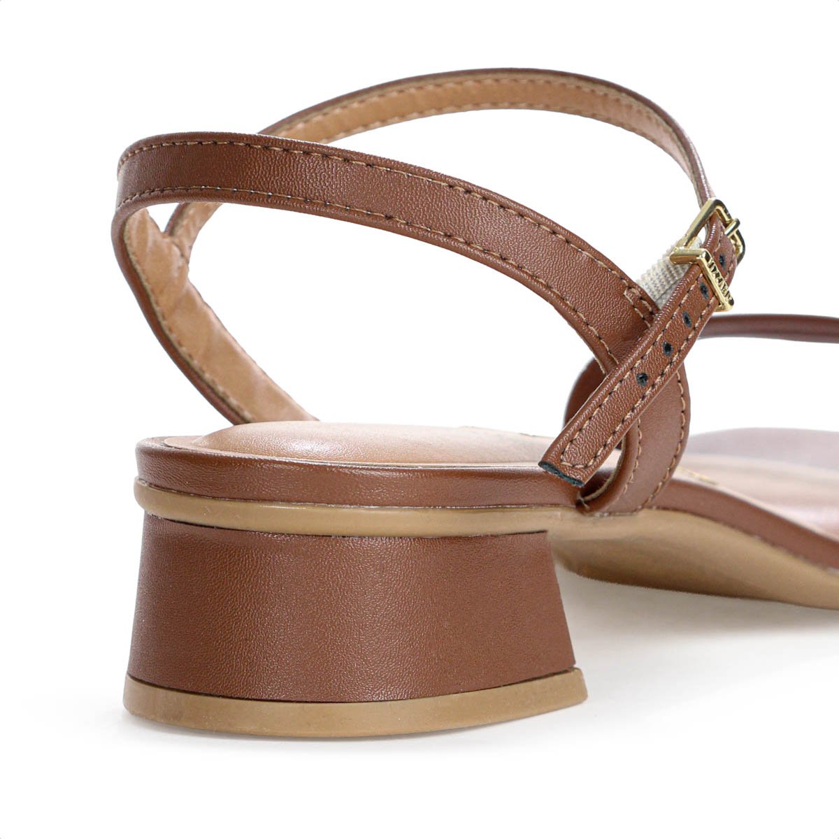 Sandalia Vizzano Salto Baixo Pelica Marrom - Feminino Marrom 9
