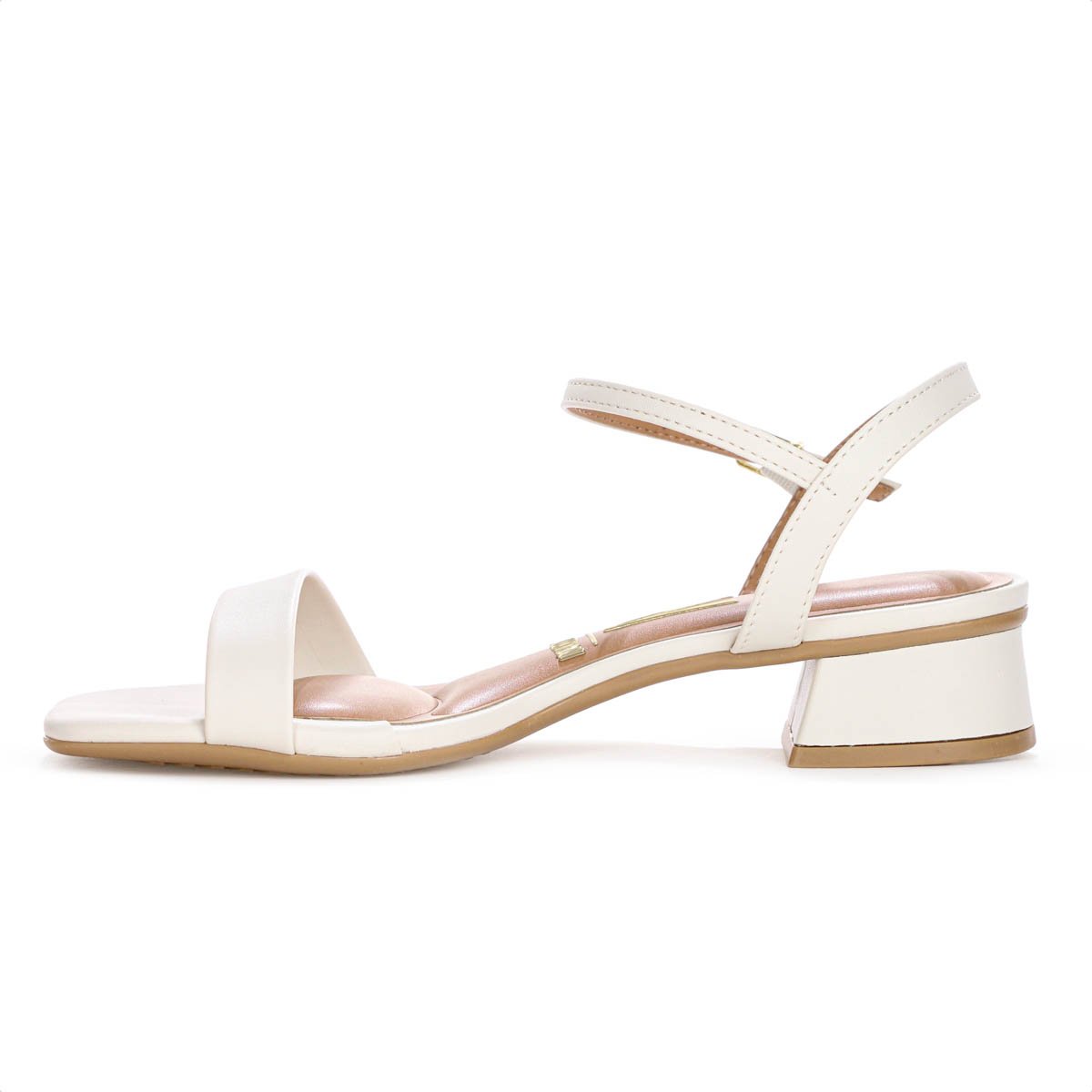 Sandalia Vizzano Salto Baixo Pelica Off White - Feminino Branco 3