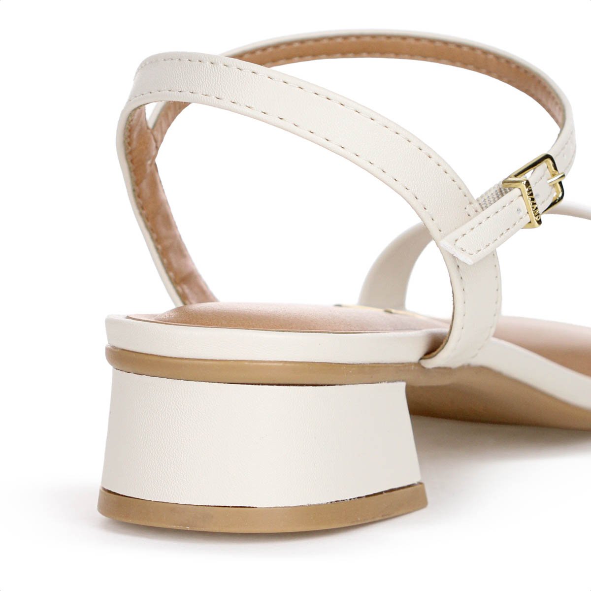 Sandalia Vizzano Salto Baixo Pelica Off White - Feminino Branco 9