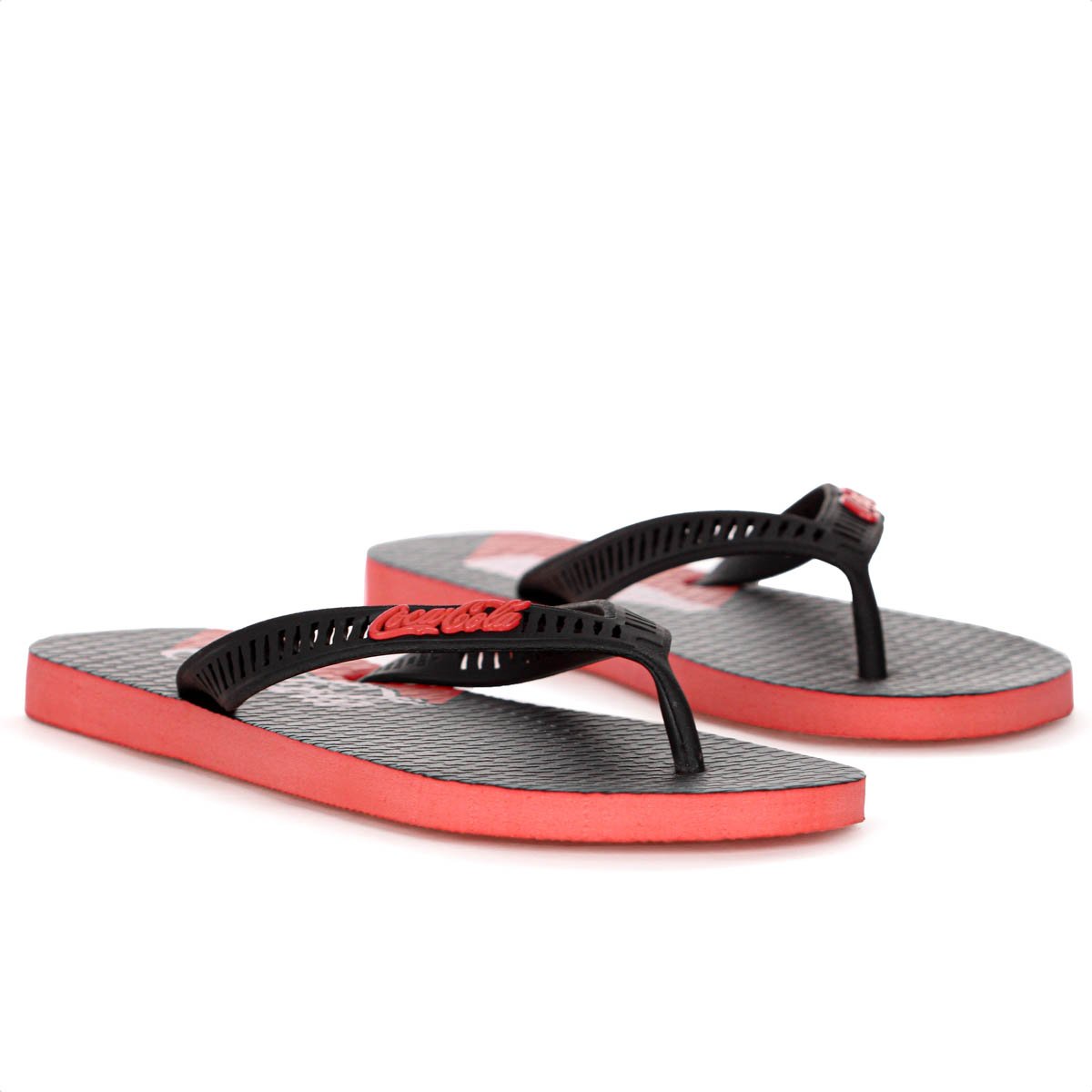 Chinelo Coca Cola Shadow Preto e Vermelho - Masculino Preto 2
