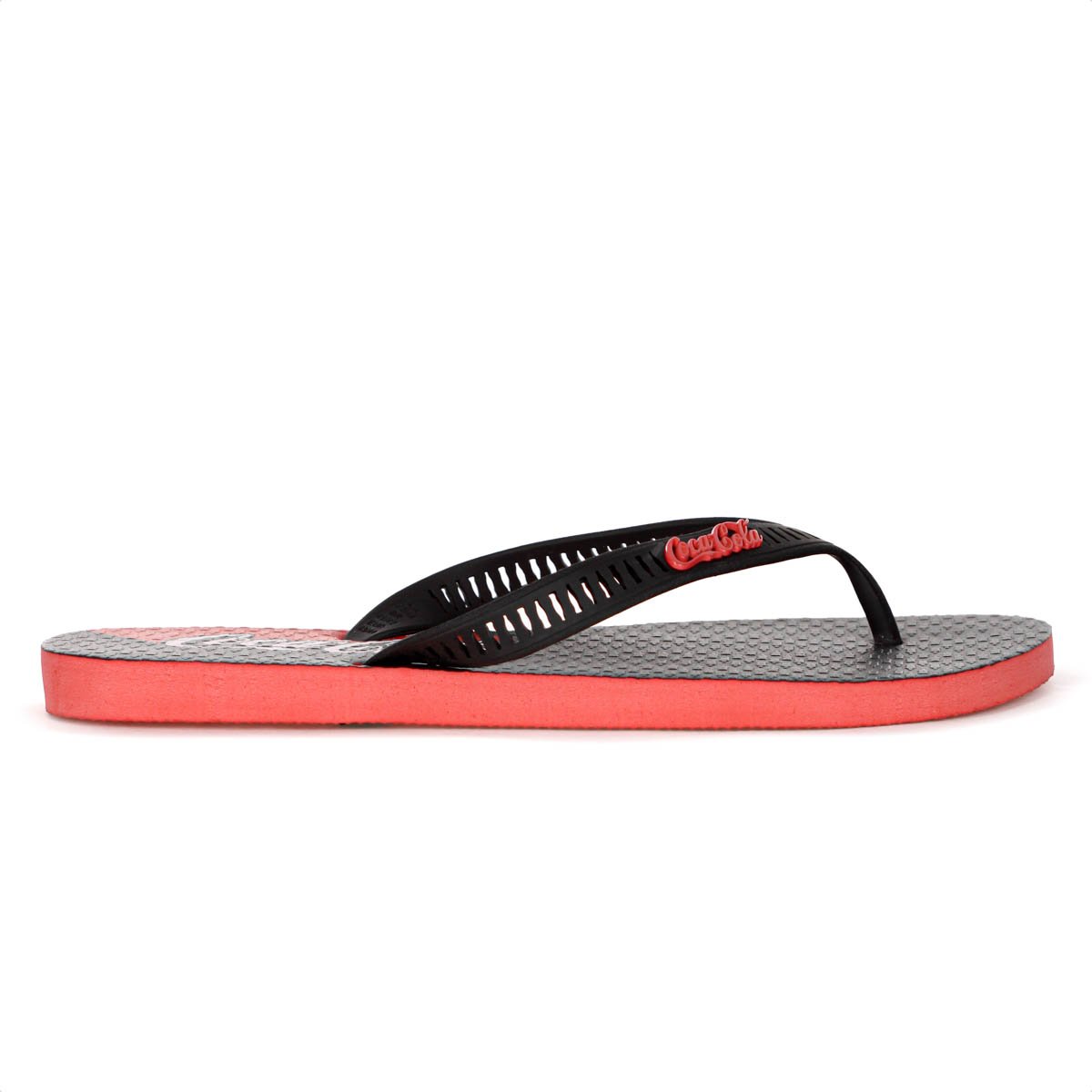Chinelo Coca Cola Shadow Preto e Vermelho - Masculino Preto 4