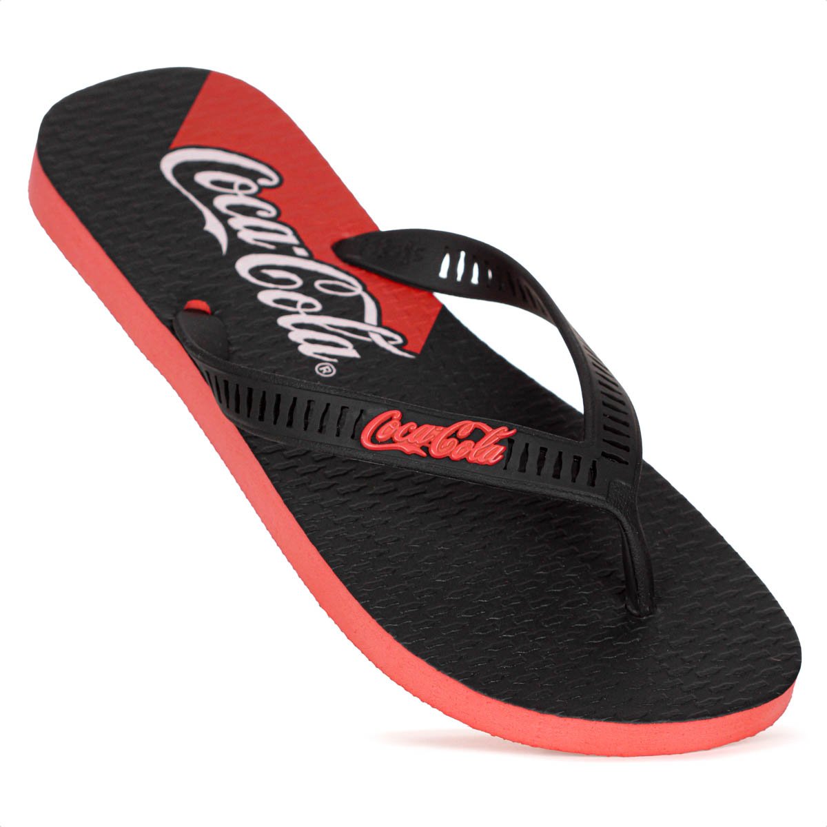 Chinelo Coca Cola Shadow Preto e Vermelho - Masculino Preto 6
