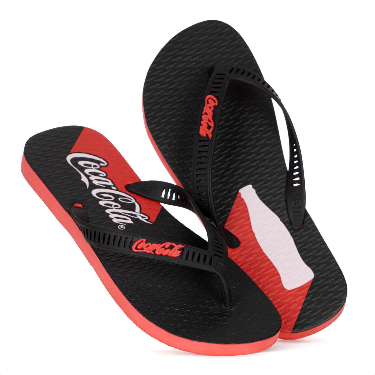Chinelo Coca Cola Shadow Preto e Vermelho - Masculino Preto 10