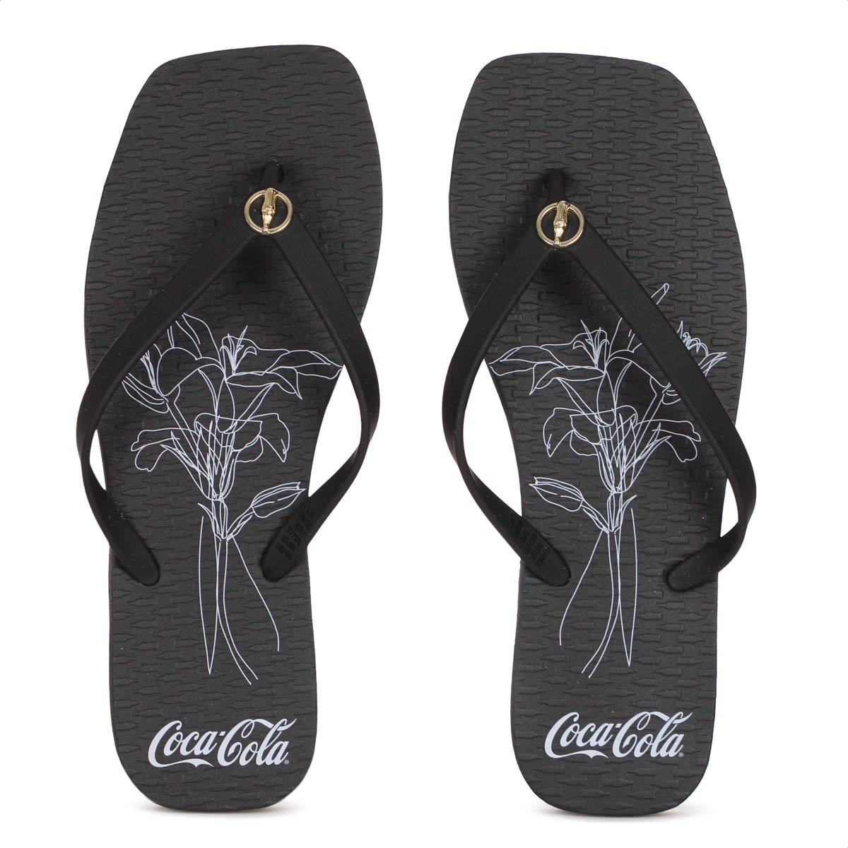 Chinelo Coca Cola Square Lilium Preto - Feminino 