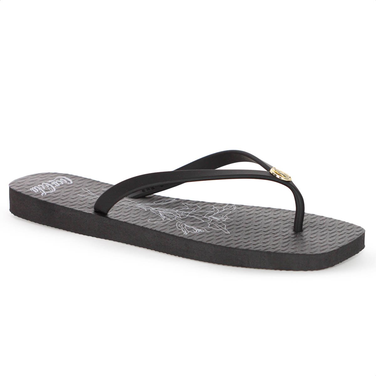 Chinelo Coca Cola Square Lilium Preto - Feminino  Preto 2
