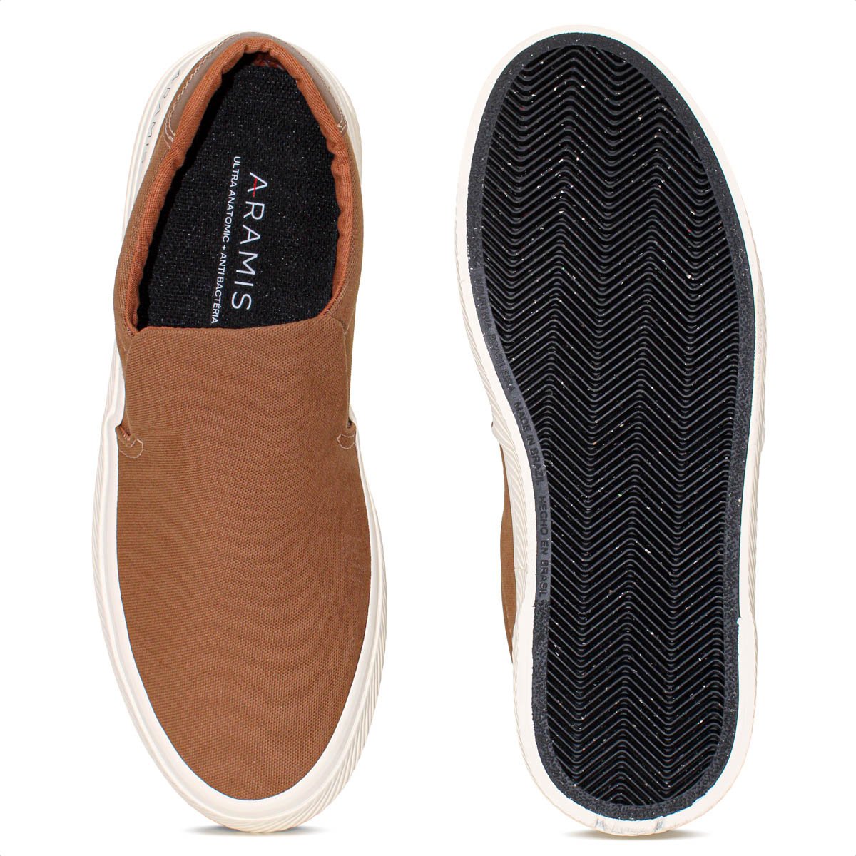 Tenis Aramis Daily Slip Canvas Marrom Caramelo - Masculino Marrom 7