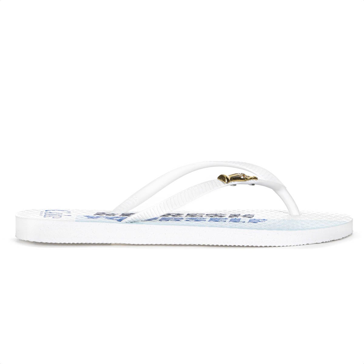 Chinelo Coca Cola Coke Yourself Branco e Azul - Feminino Branco 4