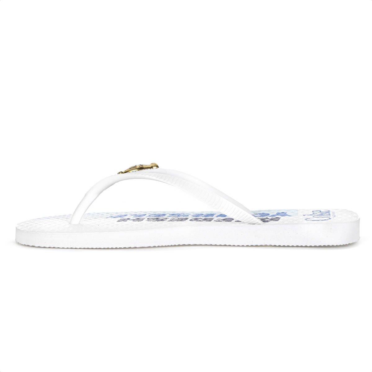 Chinelo Coca Cola Coke Yourself Branco e Azul - Feminino Branco 5