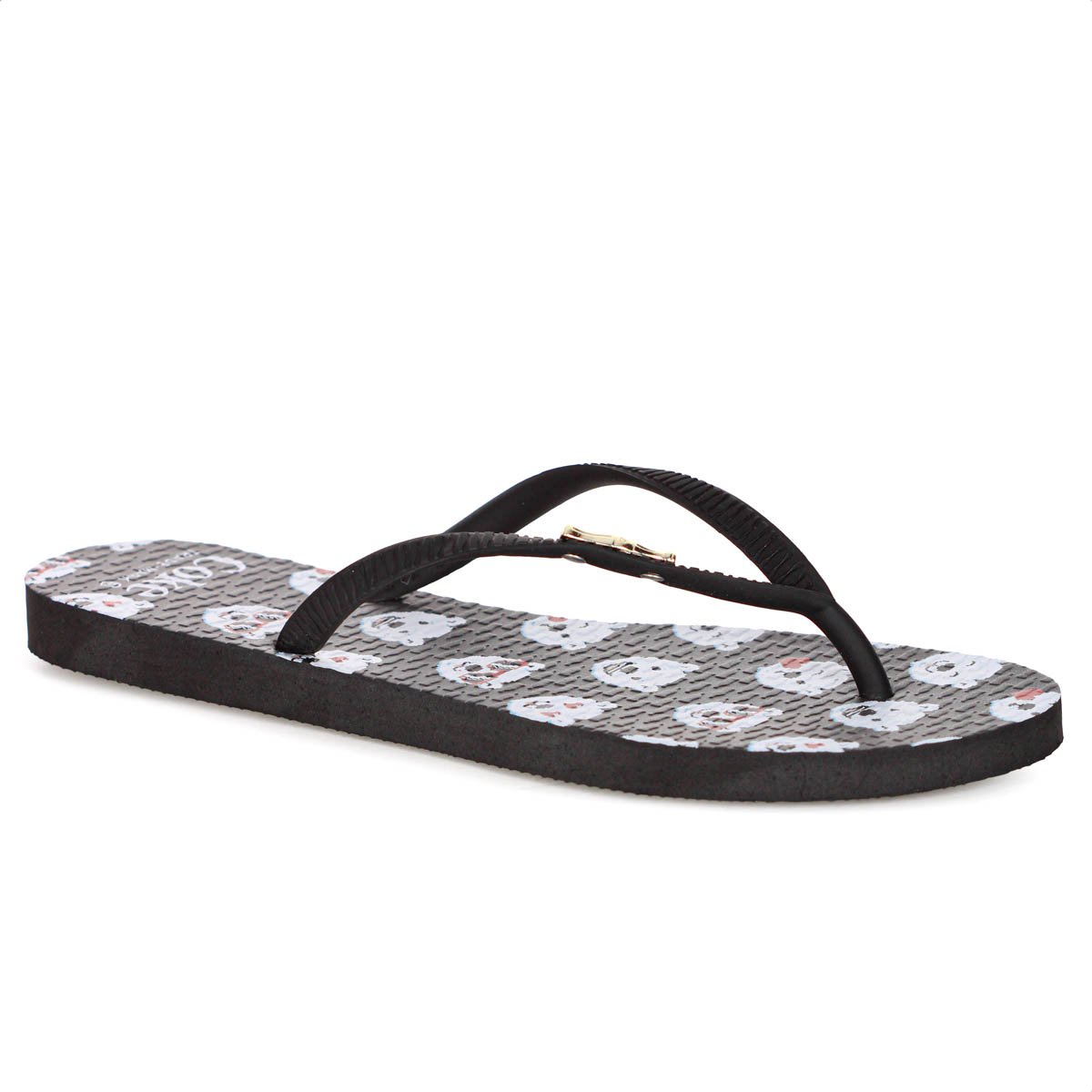 Chinelo Coca Cola Coke Bear Preto - Feminino