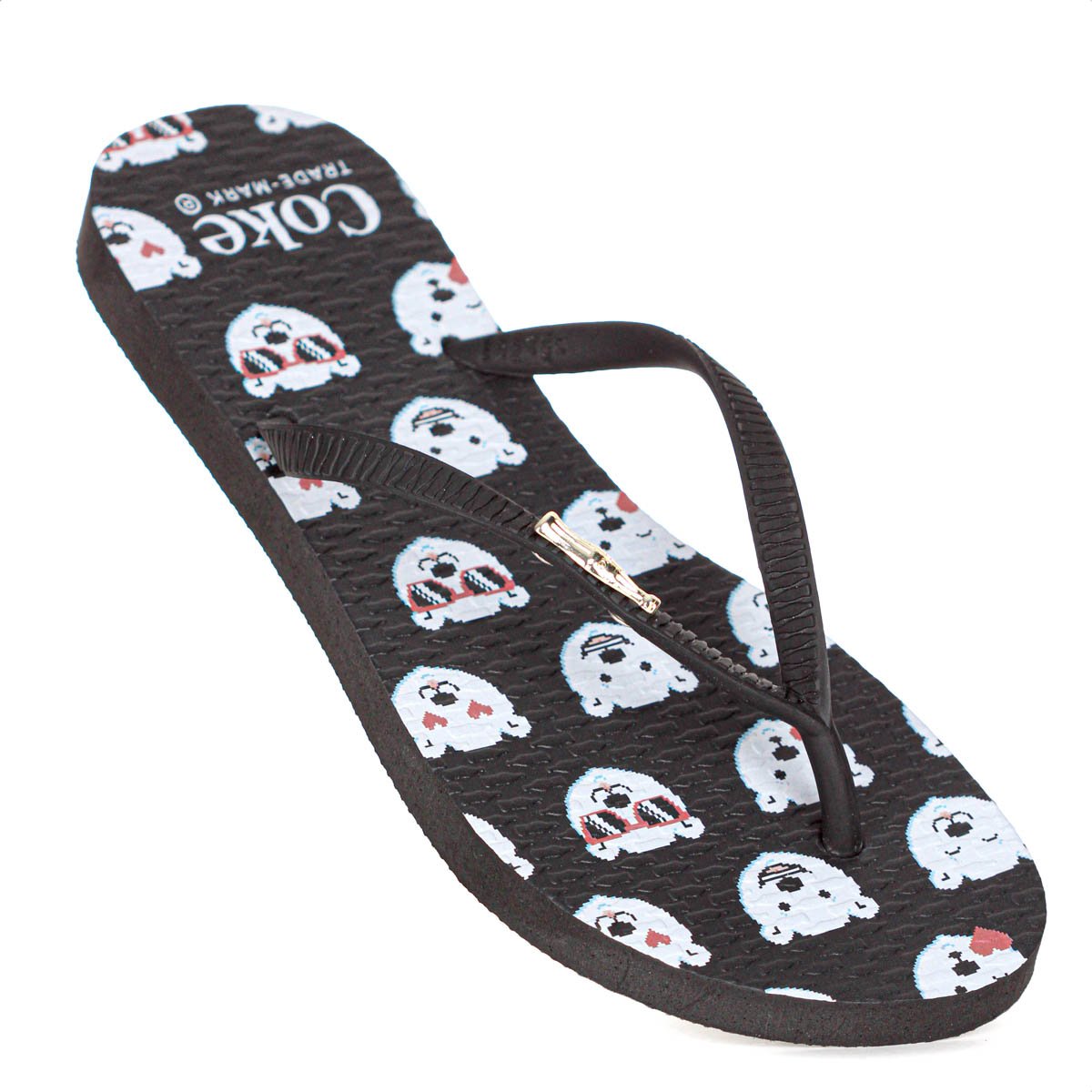 Chinelo Coca Cola Coke Bear Preto - Feminino Preto 5