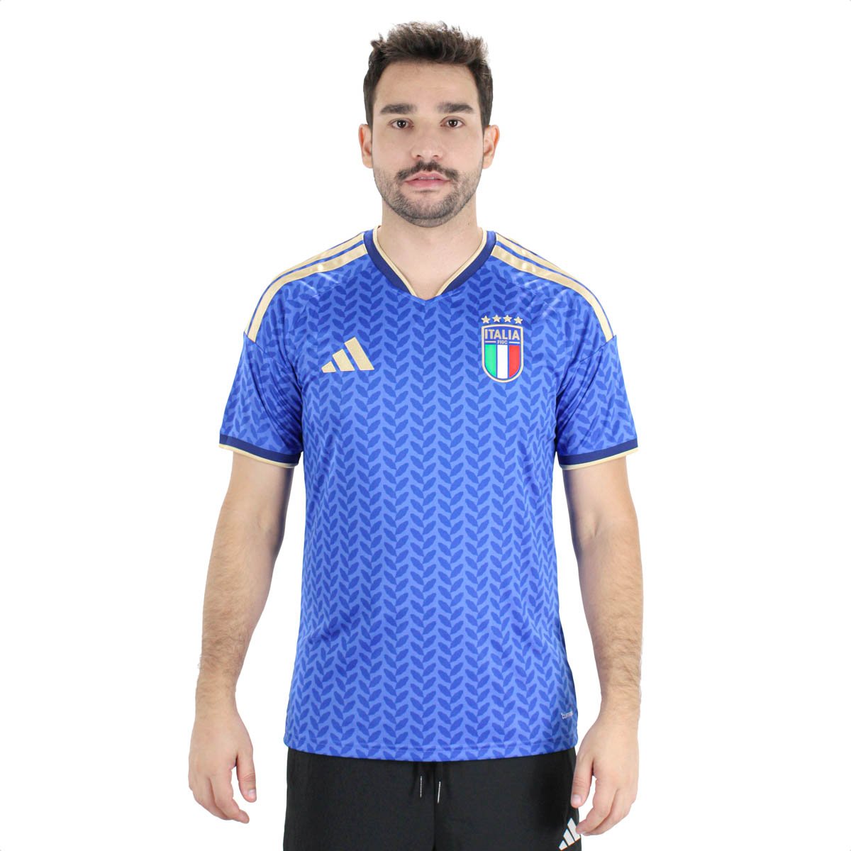 Camisa Adidas Selecao Italia I Torcedor 26 Azul - Masculino