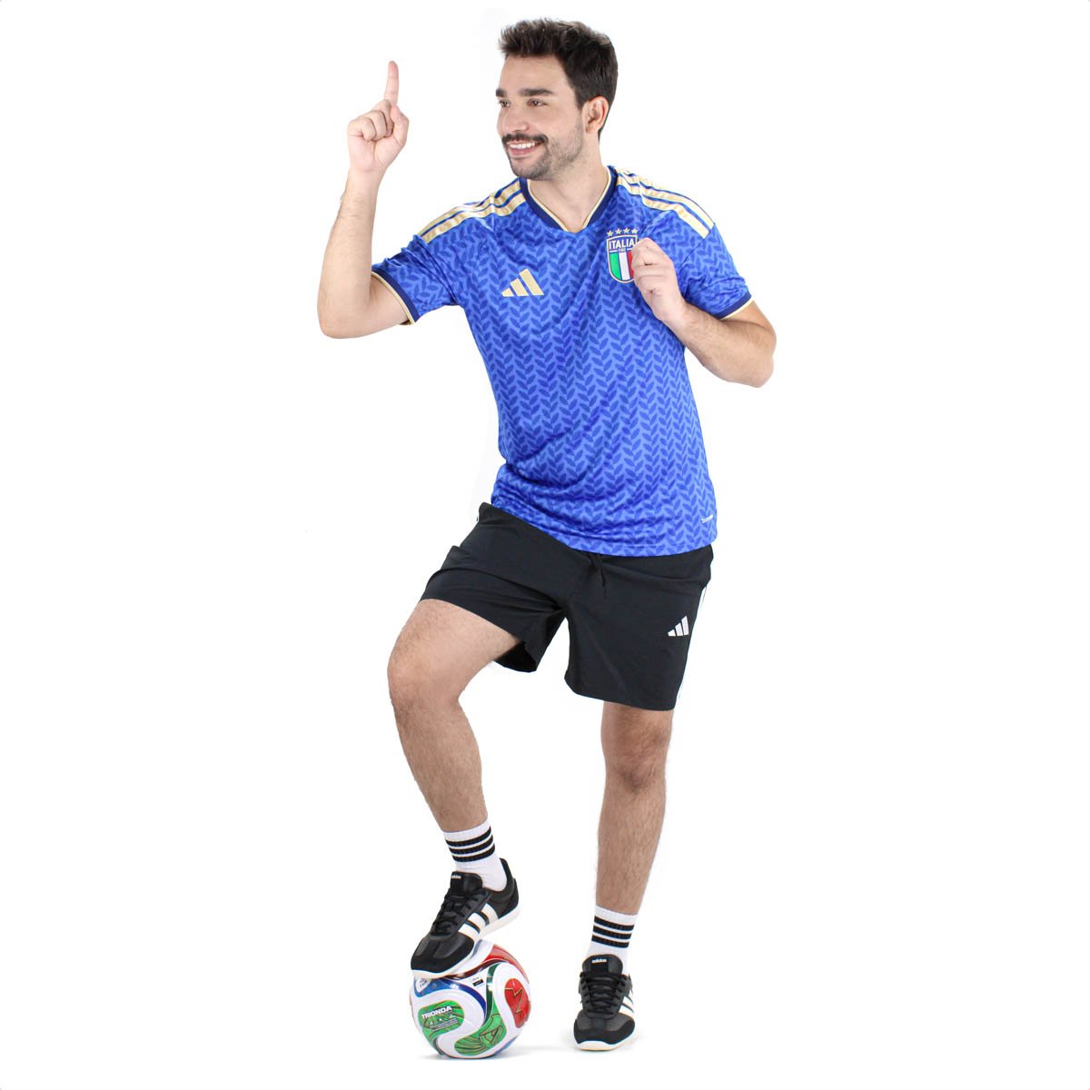 Camisa Adidas Selecao Italia I Torcedor 26 Azul - Masculino Azul 9