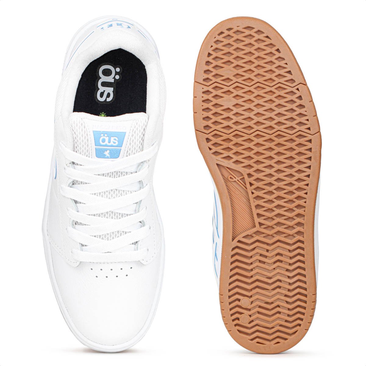 Tenis Ous Naccarato V Branco e Azul - Masculino Branco 4