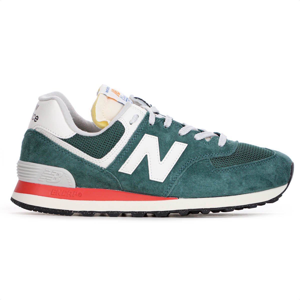 Tenis New Balance 574v2 Verde Branco e Vermelho - Feminino