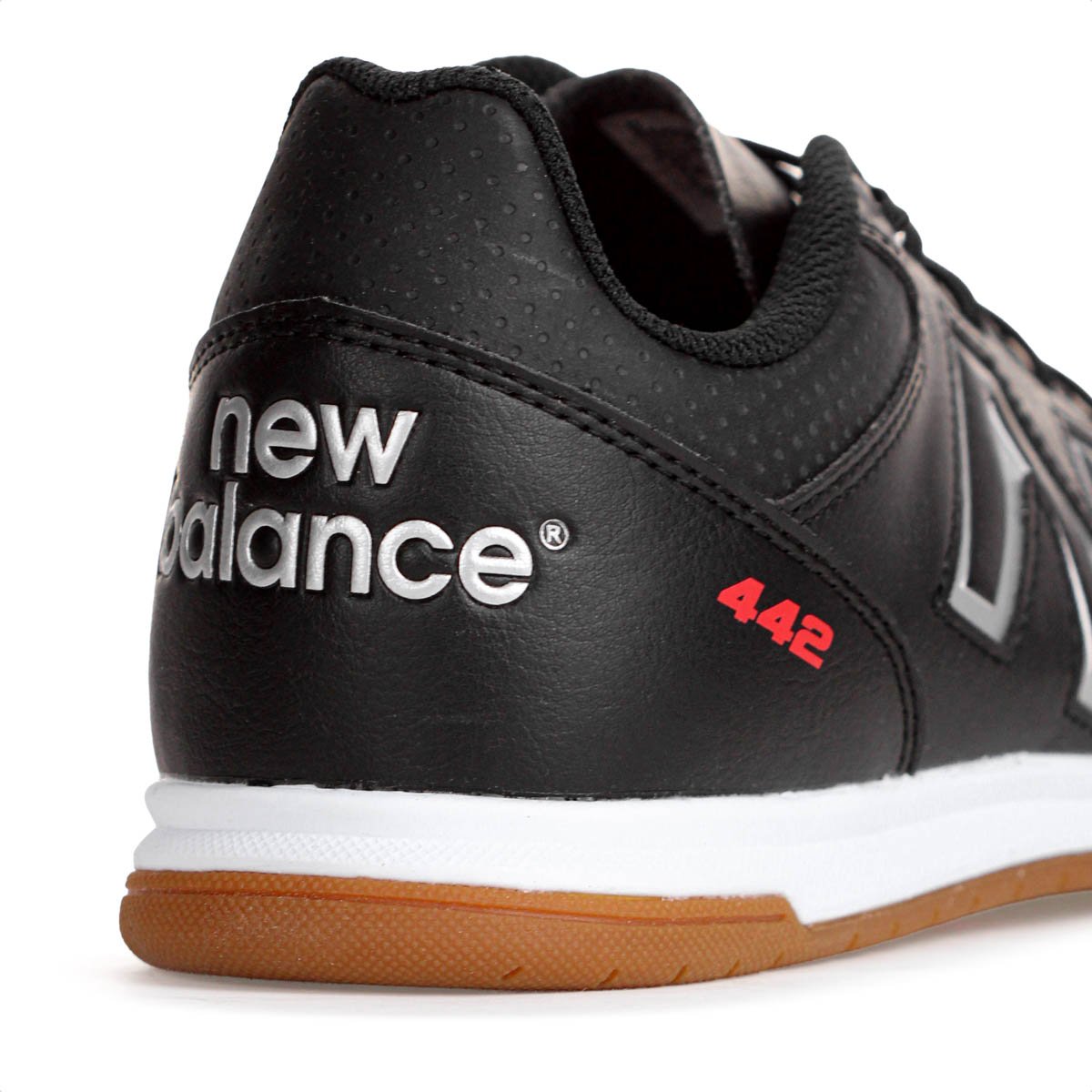 Chuteira New Balance Futsal 442 V2 Team In Preto Prata e Vermelho - Masculino Preto 7