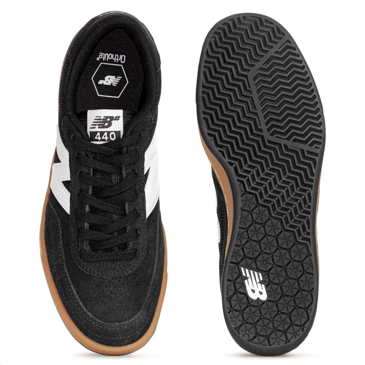 Tenis New Balance Numeric 440 V2 Preto e Branco - Masculino Preto 4