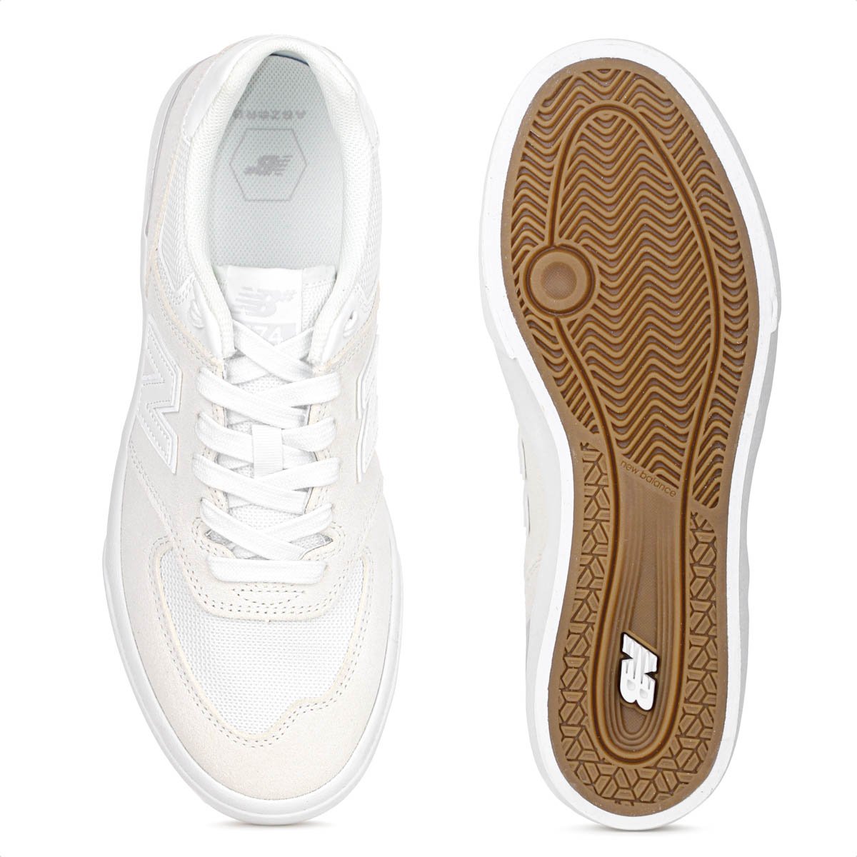 Tenis New Balance 574 Vulc Bege e Branco - Masculino Bege 4