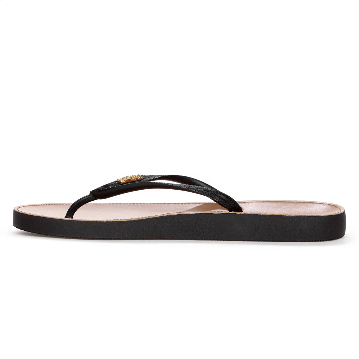 Chinelo Brizza Arezzo Recouro Fit Preto e Marrom - Feminino  Preto 5