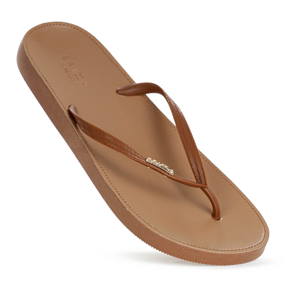 Chinelo Brizza Arezzo Recouro Fit Marrom - Feminino Marrom 6