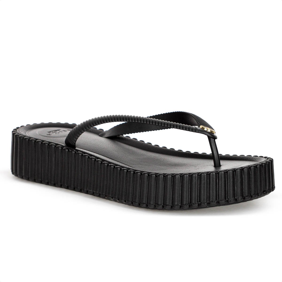 Sandalia Brizza Arezzo Flatform Flip Flop Bali Preto - Feminino Preto 2