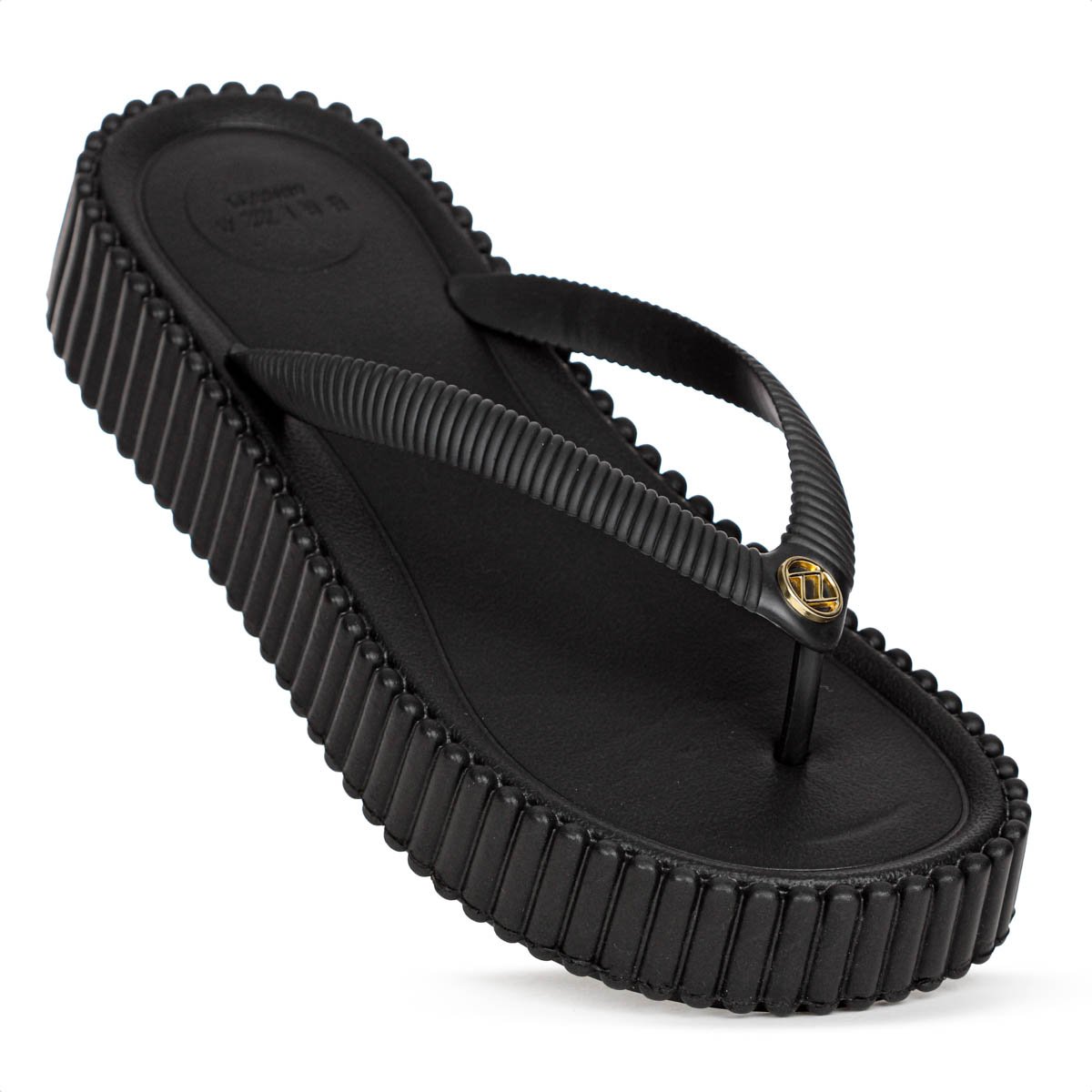 Sandalia Brizza Arezzo Flatform Flip Flop Bali Preto - Feminino Preto 5