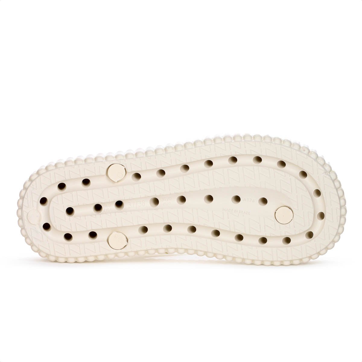 Sandalia Brizza Arezzo Flatform Flip Flop Bali Off White - Feminino  Branco 7