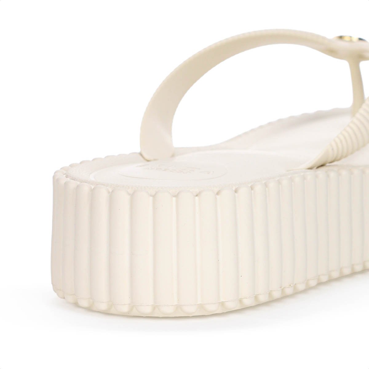 Sandalia Brizza Arezzo Flatform Flip Flop Bali Off White - Feminino  Branco 9