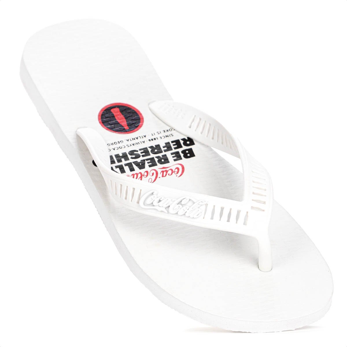 Chinelo Coca Cola Tira Vazada Live Since 1886 Branco - Masculino Branco 6