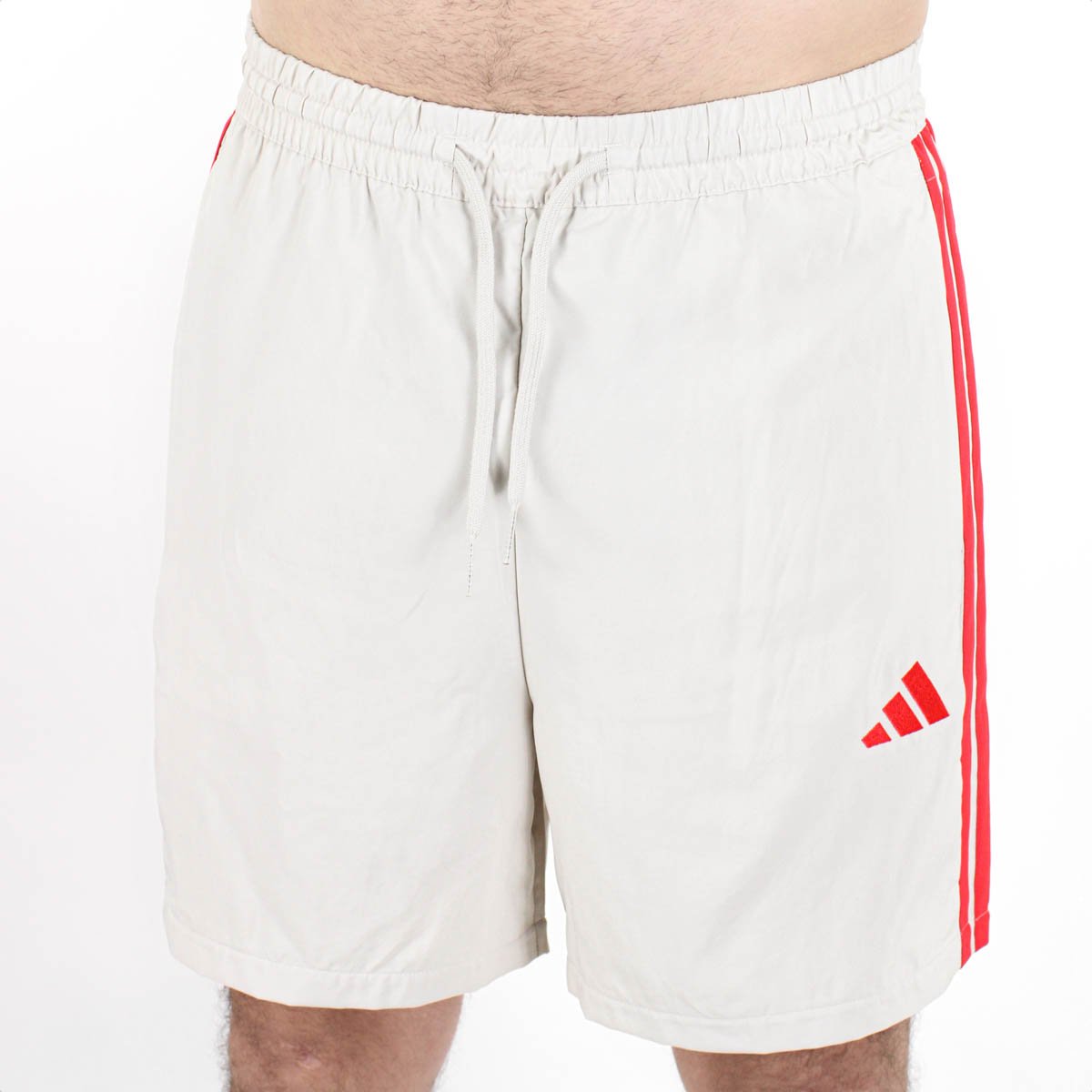 Short Adidas Chelsea 3 Listras Bege e Vermelho - Masculino  Bege 10