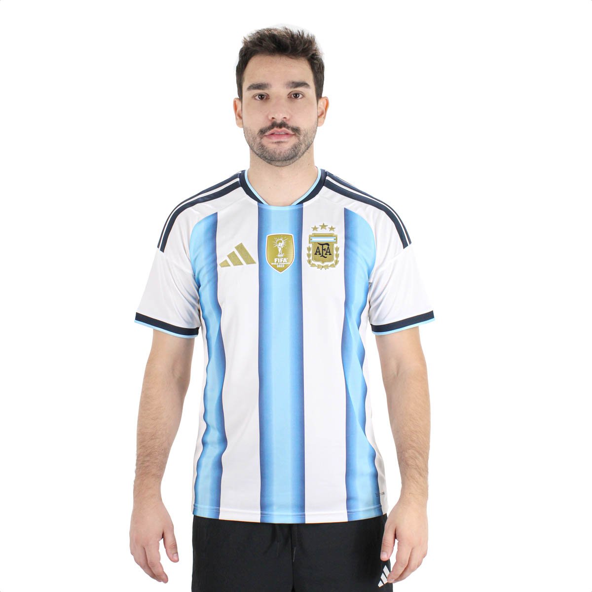 Camisa Adidas Selecao Argentina I Torcedor 26 Branco e Azul - Masculino