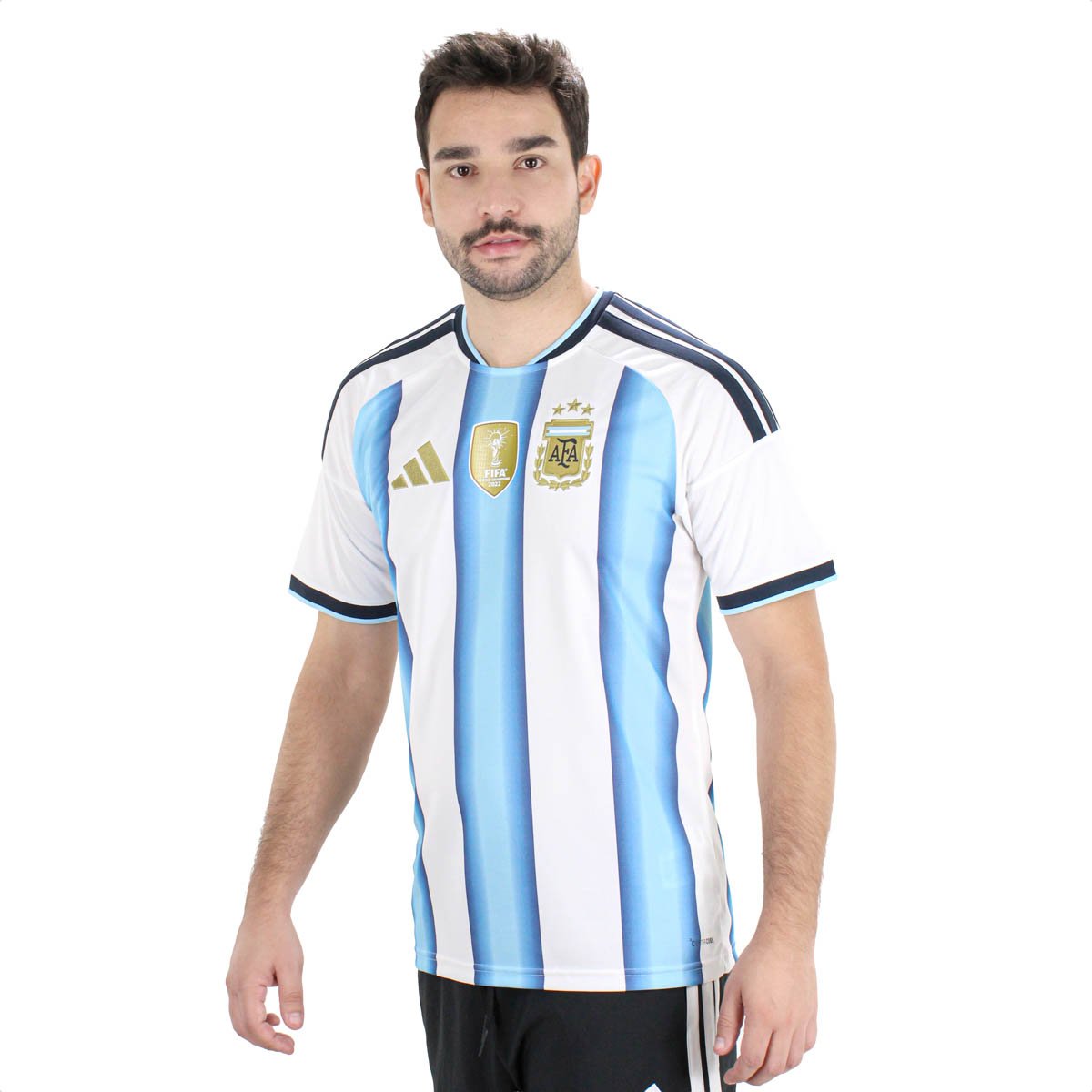 Camisa Adidas Selecao Argentina I Torcedor 26 Branco e Azul - Masculino Branco/Azul 3