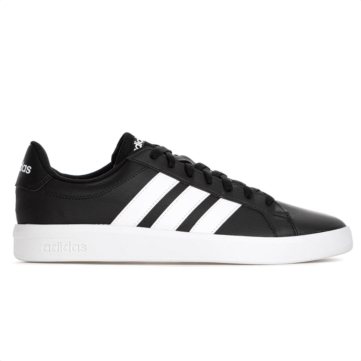 Tenis Adidas Grand Court Base 3.0 Preto e Branco - Masculino