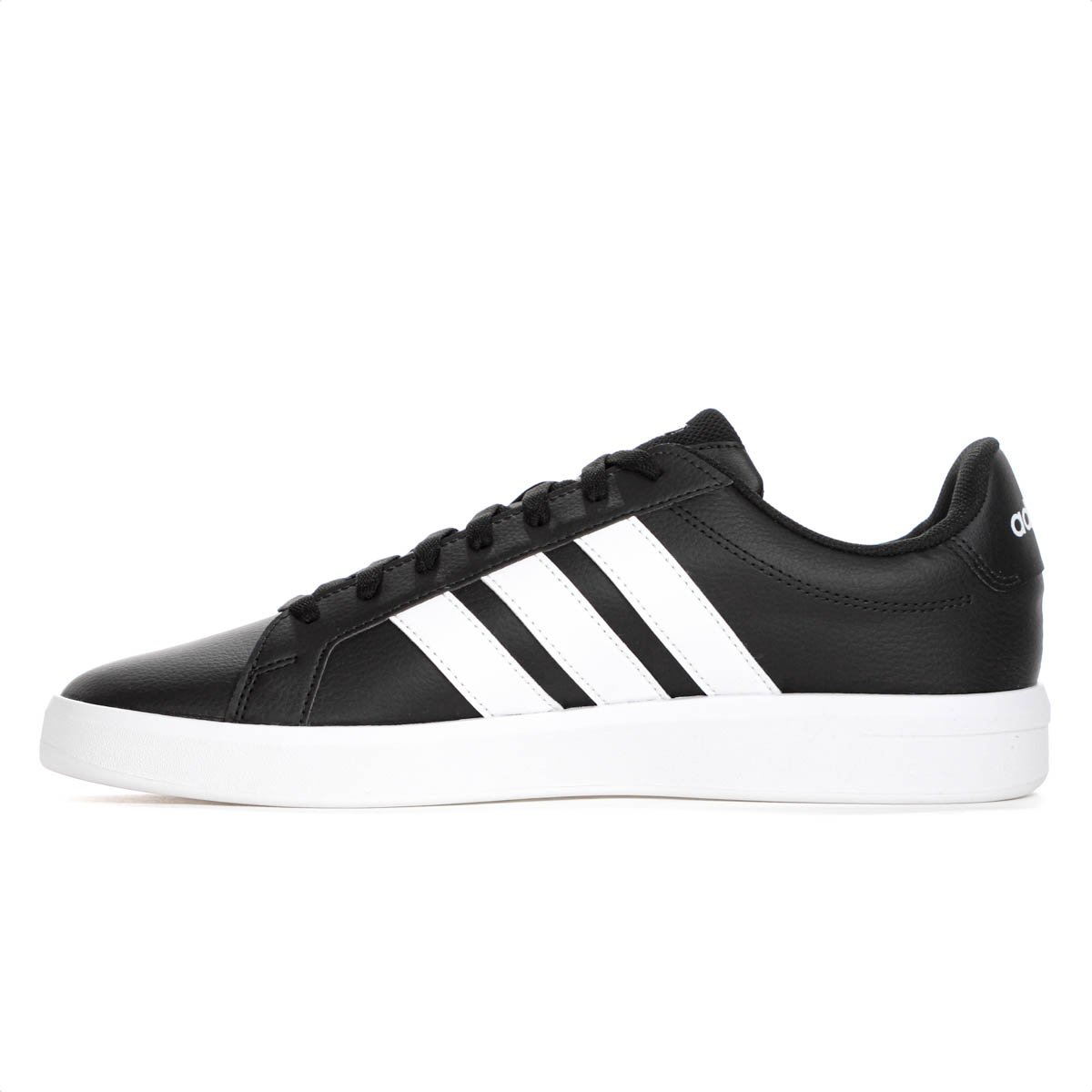 Tenis Adidas Grand Court Base 3.0 Preto e Branco - Masculino Preto 2
