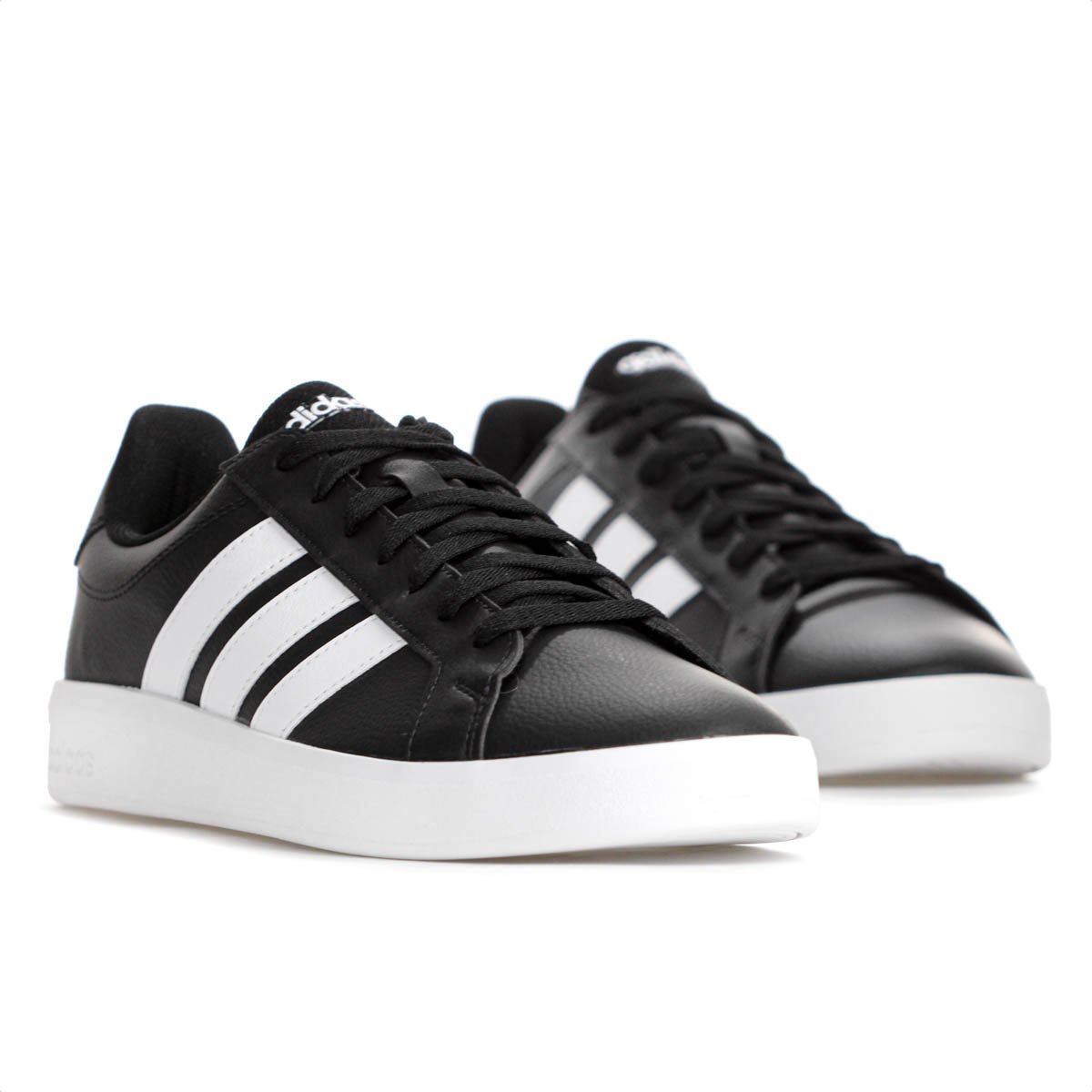 Tenis Adidas Grand Court Base 3.0 Preto e Branco - Masculino Preto 3